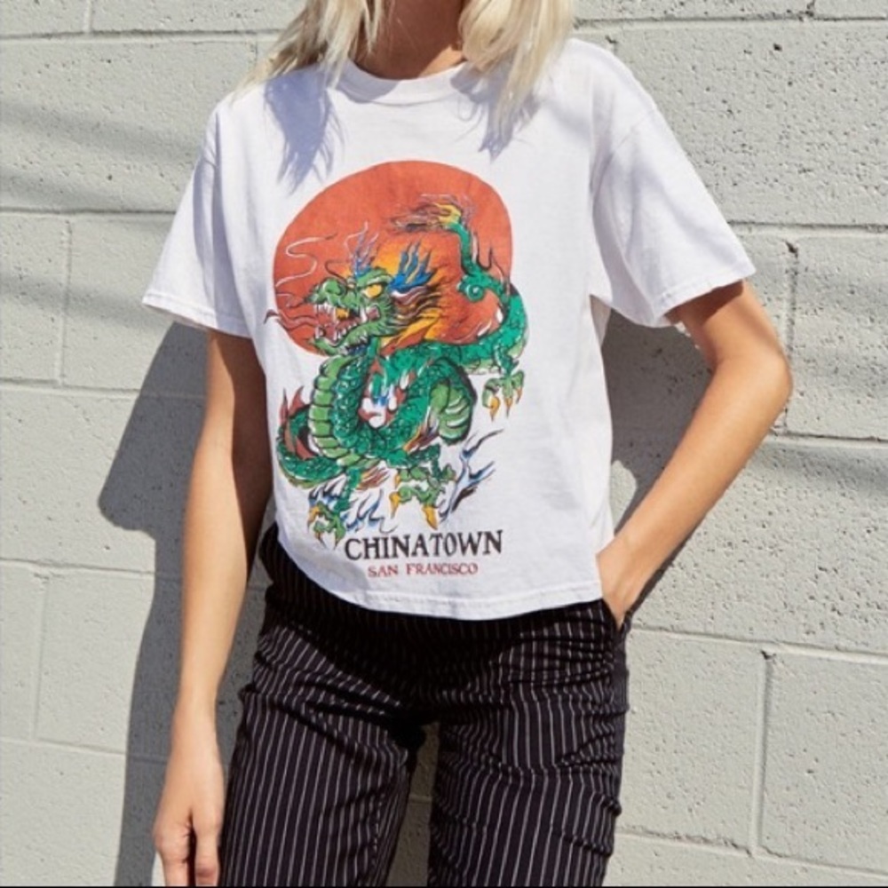 Brandy Melville Dragon Graphic Chinatown T-shirt